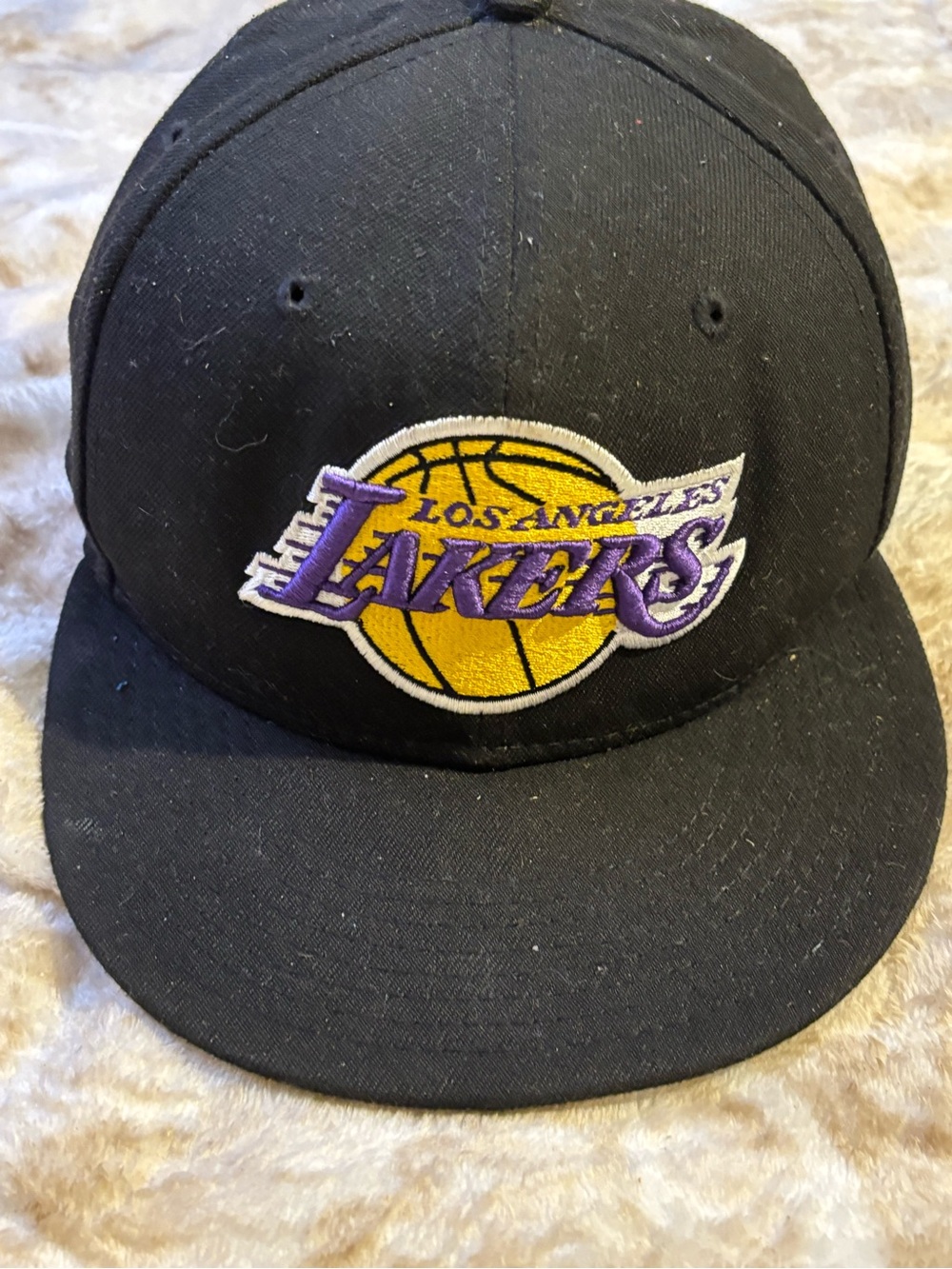 NBA Los Angeles Lakers Black Cap with Purple & Yellow Logo